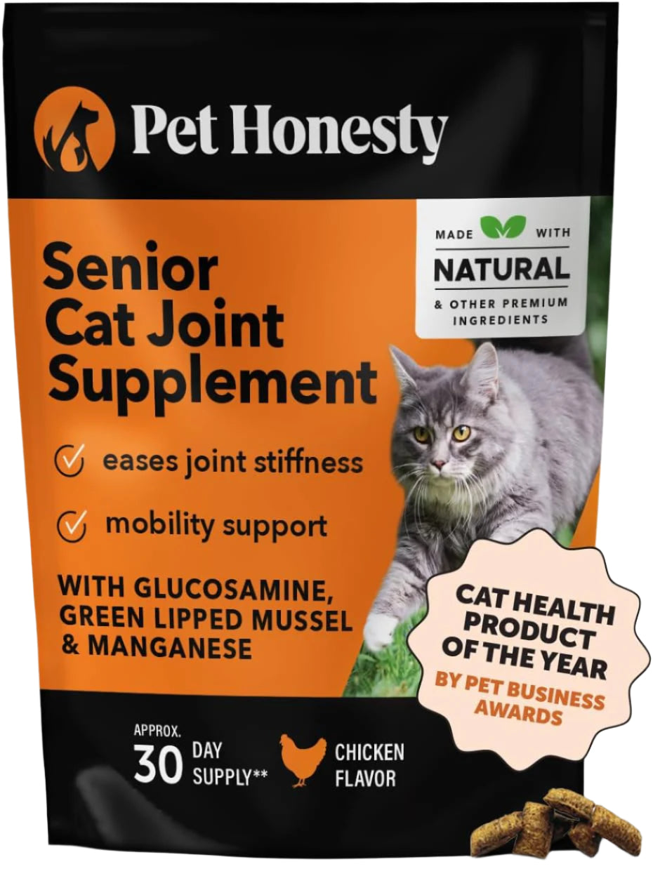 Pet Honesty Hip & Joint Supplement Chews For Cats - Chicken Flavor - 3.7 oz.