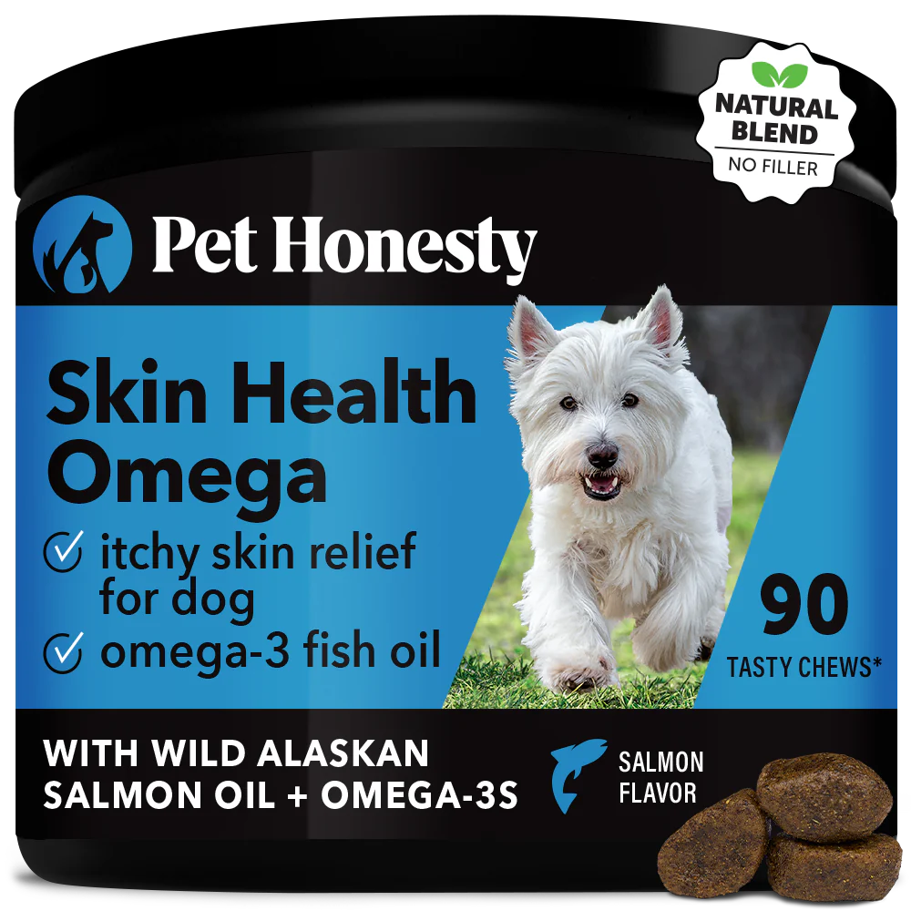 Pet Honesty Skin Health Omega Chews For Dogs - Salmon Flavor - 9.5 oz.