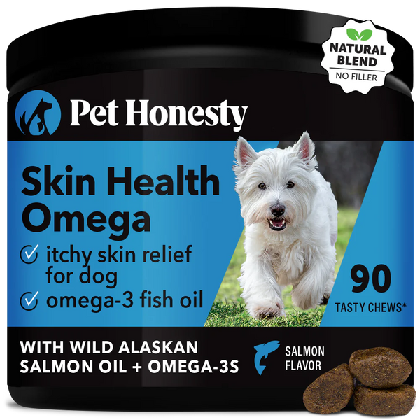 Pet Honesty Skin Health Omega Chews For Dogs - Salmon Flavor - 9.5 oz.