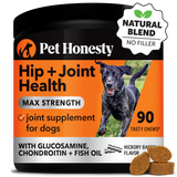 Pet Honesty Hip & Joint Health Max Strength Chews For Dogs - Bacon Flavor - 12.7 oz.