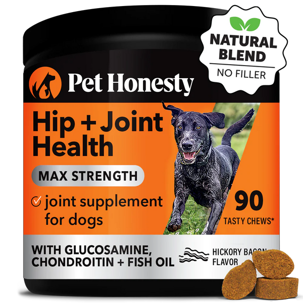 Pet Honesty Hip & Joint Health Max Strength Chews For Dogs - Bacon Flavor - 12.7 oz.