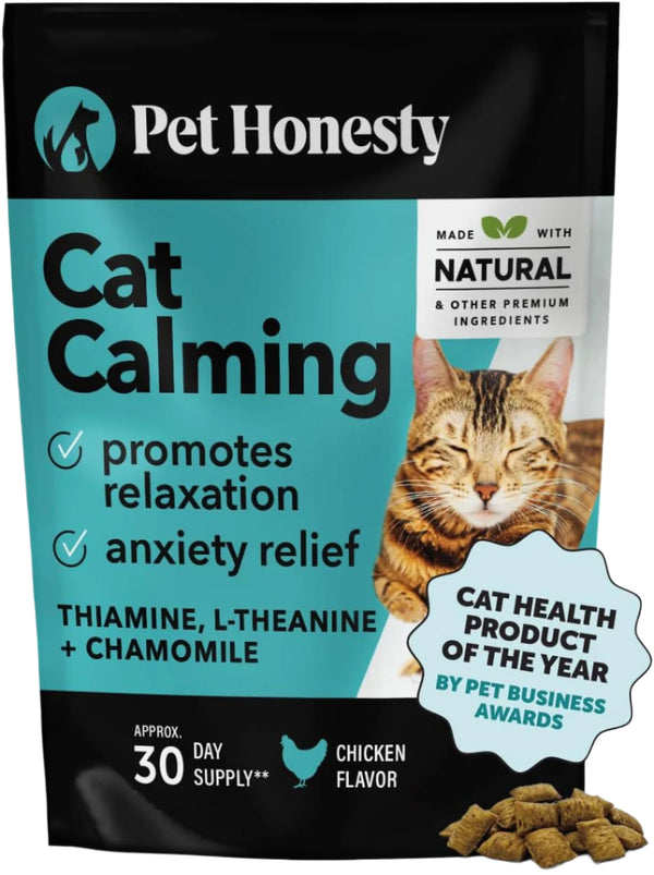 Pet Honesty Calming Supplement Chews For Cats - Chicken Flavor - 3.7 oz.