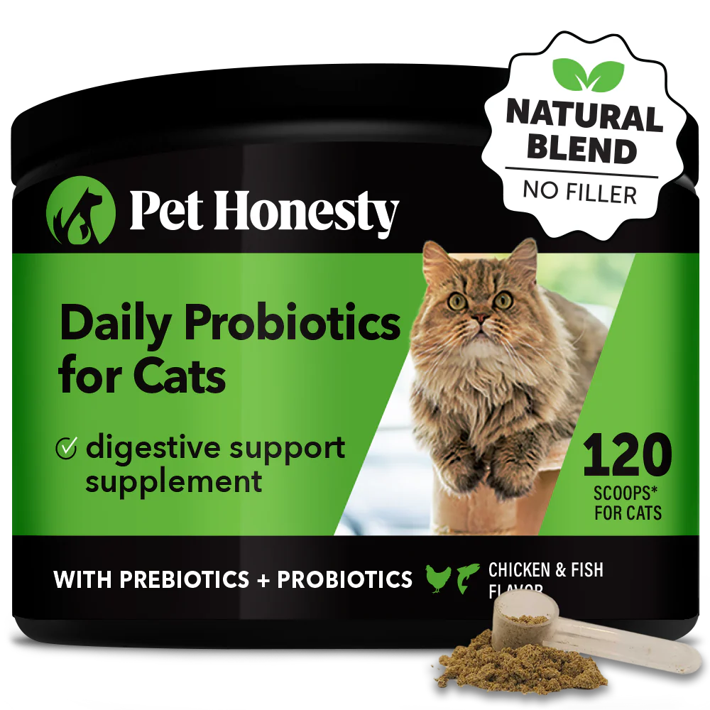 Pet Honesty Digestive Probiotics Powder For Cats - Chicken & Fish Flavor - 4.2 oz.