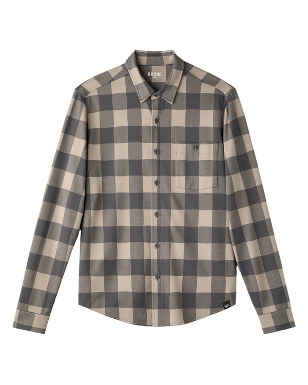 Rhone Mens Hardy Flannel Long Sleeve Shirt