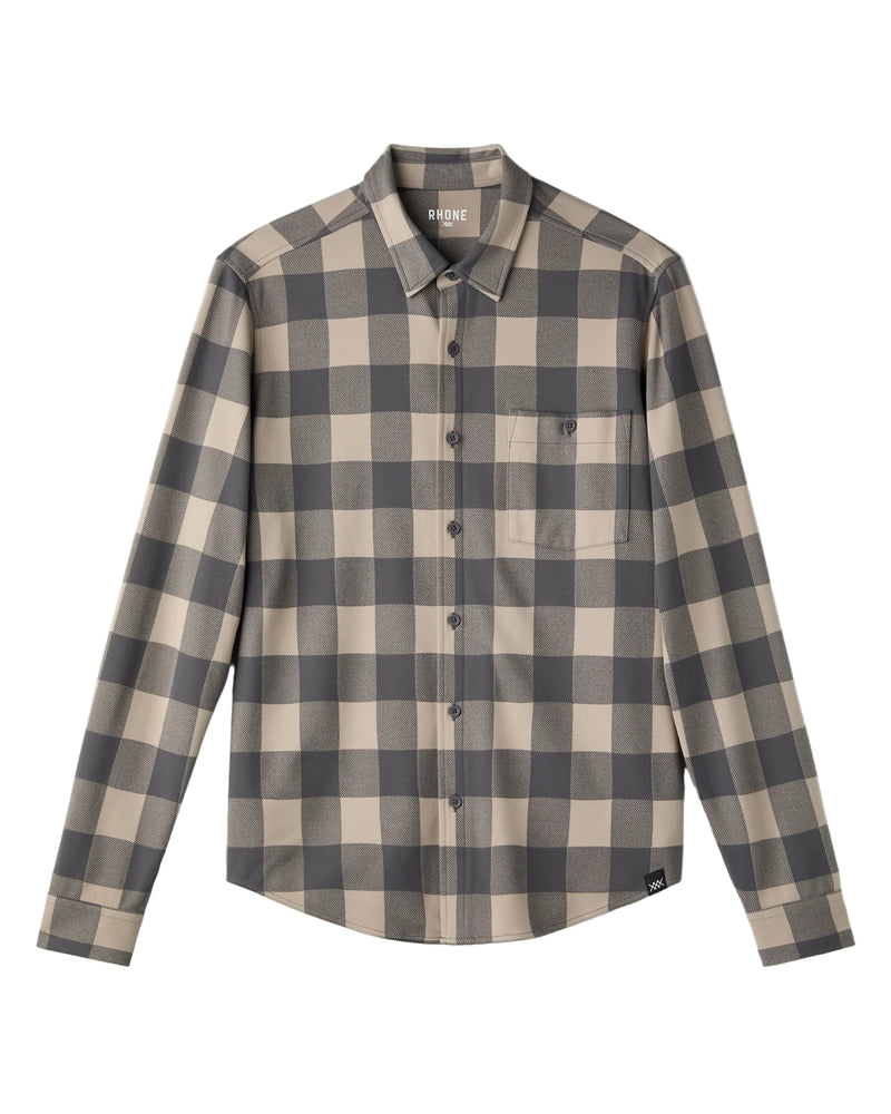 Rhone Mens Hardy Flannel Long Sleeve Shirt