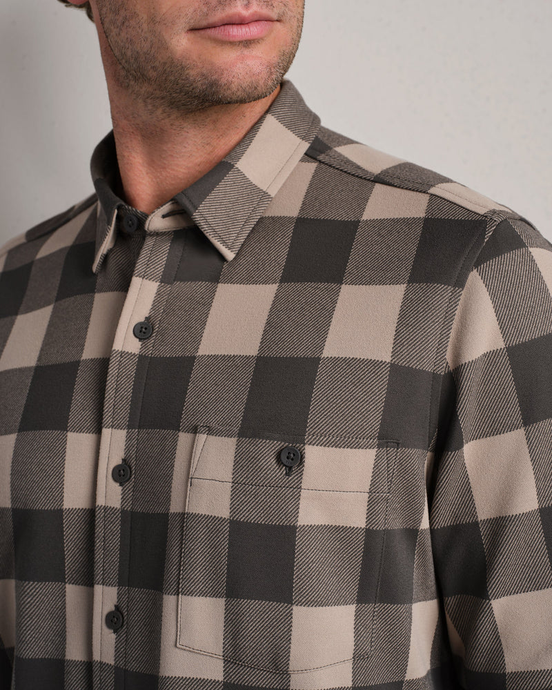 Rhone Mens Hardy Flannel Long Sleeve Shirt
