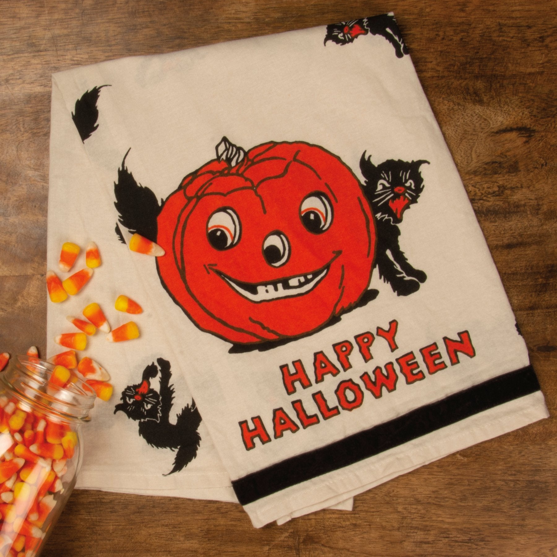 Primitives By Kathy Happy Halloween Kitchen Towel