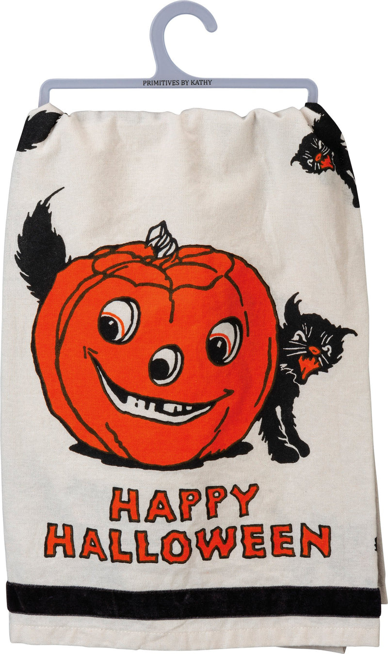 Primitives By Kathy Happy Halloween Kitchen Towel