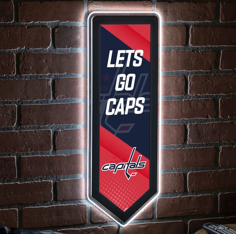 Evergreen Washington Capitals Pennant 9" x 23" LED Lighted Sign