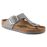 Birkenstock Womens Gizeh Big Buckle Nubuck Leather Sandal - Regular/Wide