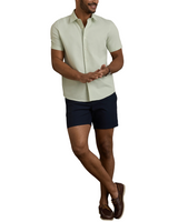 Rhone Mens Brezza Linen-Blend Short Sleeve Shirt