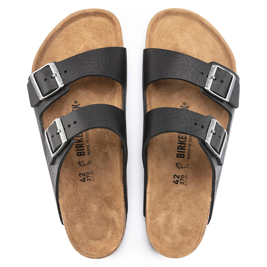 Birkenstock Arizona Grip Leather Sandals - Regular/Wide