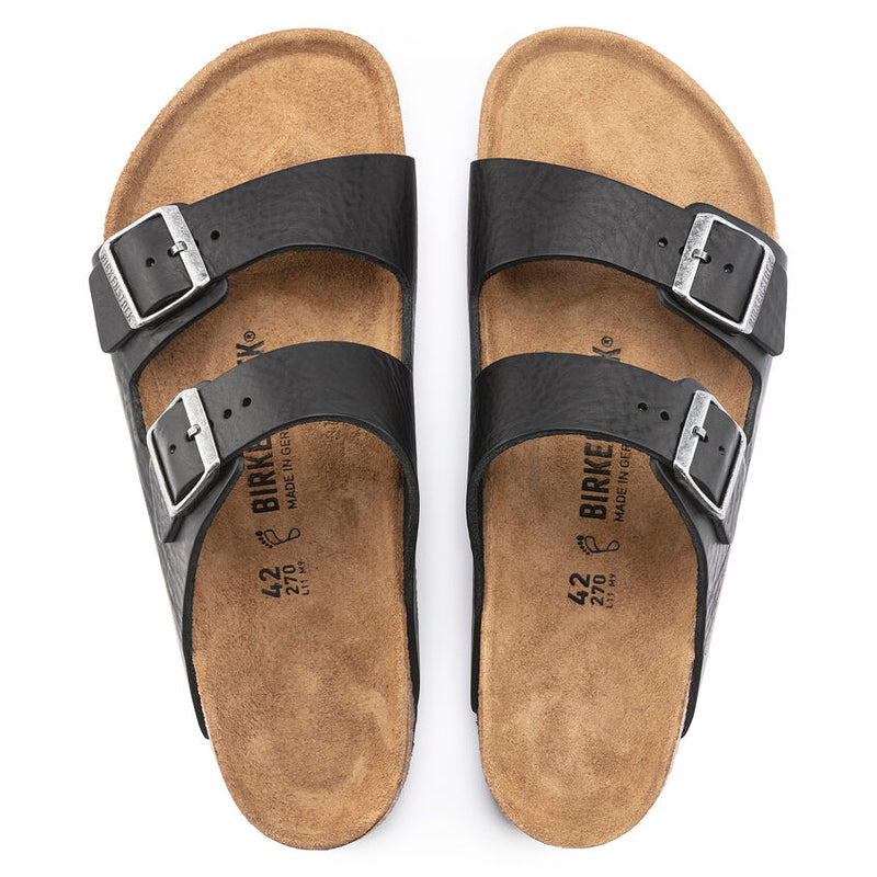 Birkenstock Arizona Grip Leather Sandals - Regular/Wide