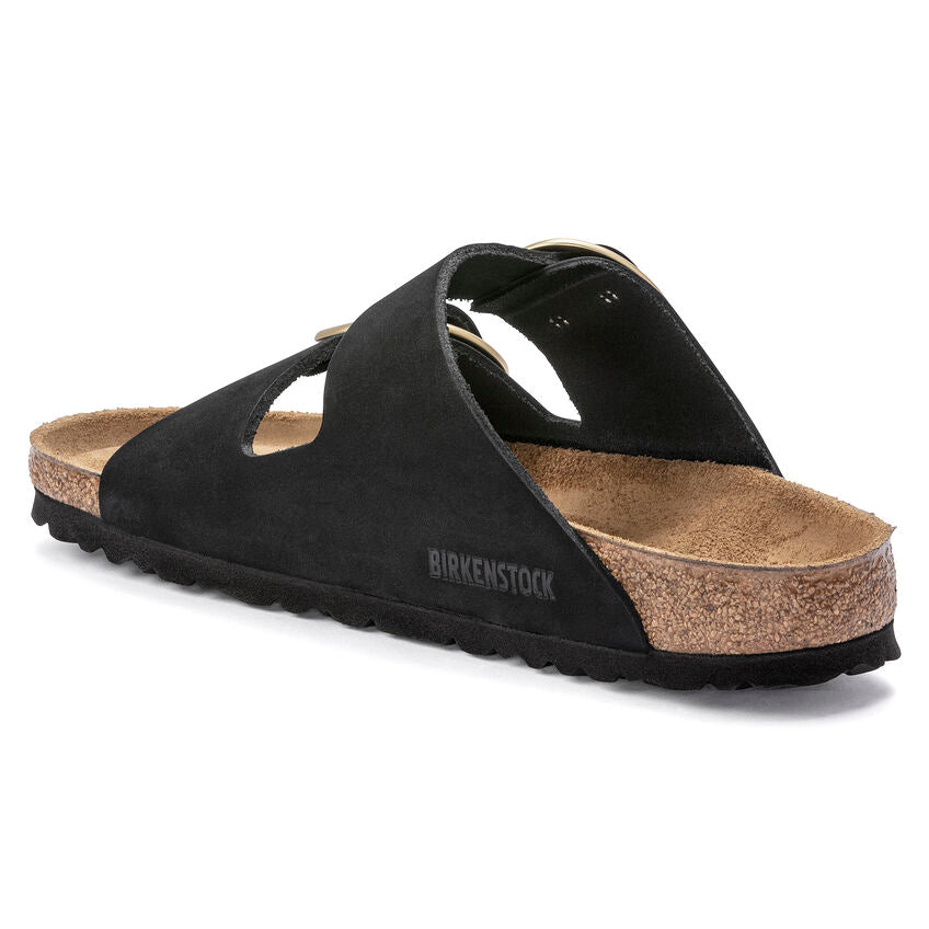 Birkenstock Womens Arizona Big Buckle Nubuck Leather Sandals - Regular/Wide