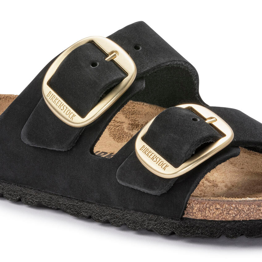 Birkenstock Womens Arizona Big Buckle Nubuck Leather Sandals - Regular/Wide