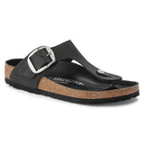 Birkenstock Womens Gizeh Big Buckle Oiled Leather Sandals - Regular/Wide