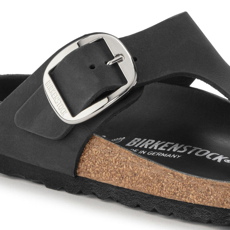 Birkenstock Womens Gizeh Big Buckle Oiled Leather Sandals - Regular/Wide