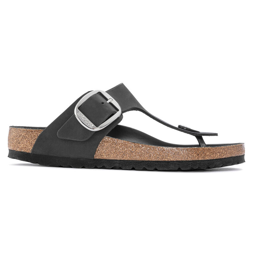 Birkenstock Womens Gizeh Big Buckle Oiled Leather Sandals - Regular/Wide