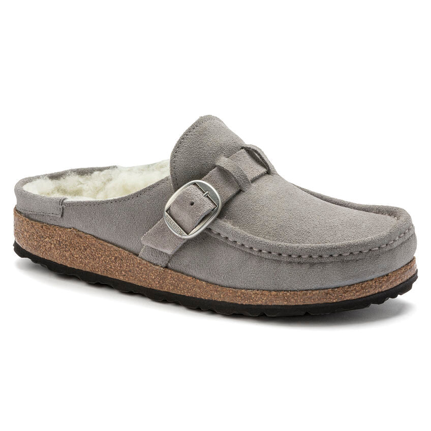 Birkenstock Womens Buckley Shearling Suede Leather Clogs - Medium/Narrow