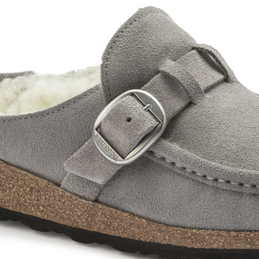 Buckley Shearling Suede Leather Stone Coin | BIRKENSTOCK