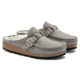 Birkenstock Womens Buckley Shearling Suede Leather Clogs - Medium/Narrow