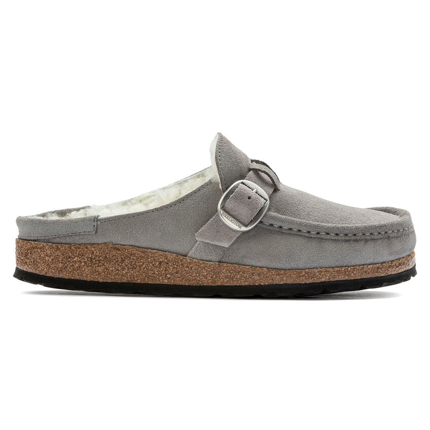 Birkenstock Womens Buckley Shearling Suede Leather Clogs - Medium/Narrow
