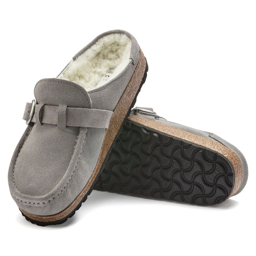 【2025新春福袋】 Birkenstock Womens Clogs Leather Suede Shearling Buckley 靴