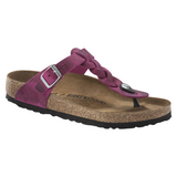 Birkenstock Womens Gizeh Braided Oiled Leather Sandals - Regular/Wide