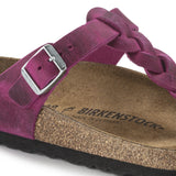 Birkenstock Womens Gizeh Braided Oiled Leather Sandals - Regular/Wide