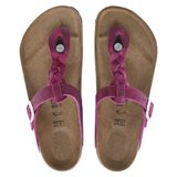 Birkenstock Womens Gizeh Braided Oiled Leather Sandals - Regular/Wide