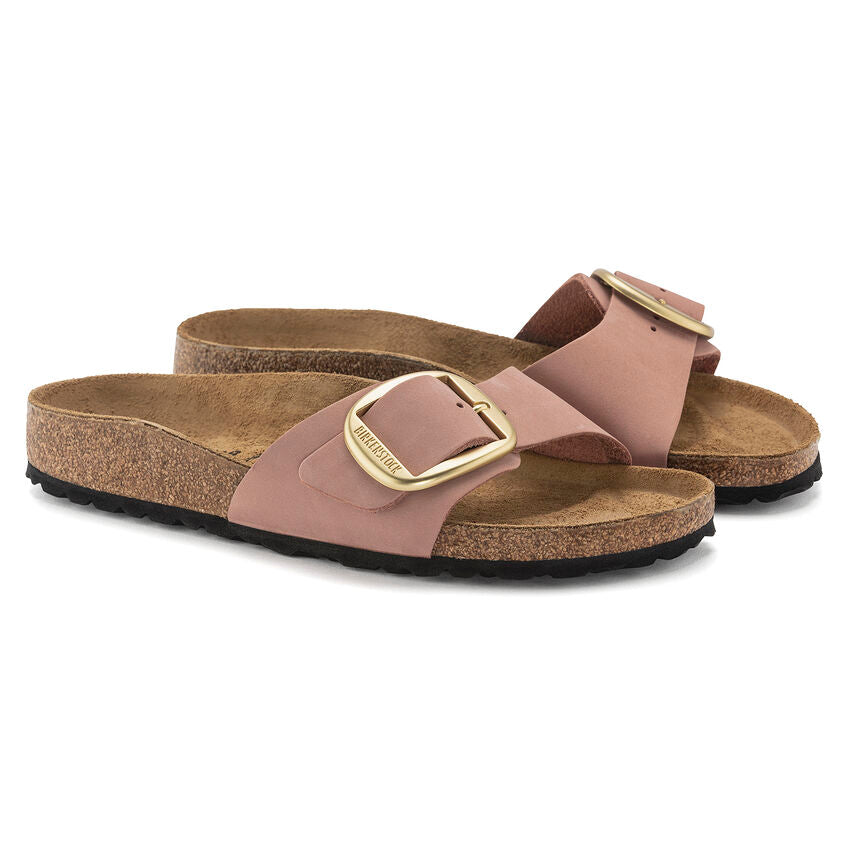 Birkenstock Womens Madrid Big Buckle Nubuck Leather Sandals - Medium/Narrow