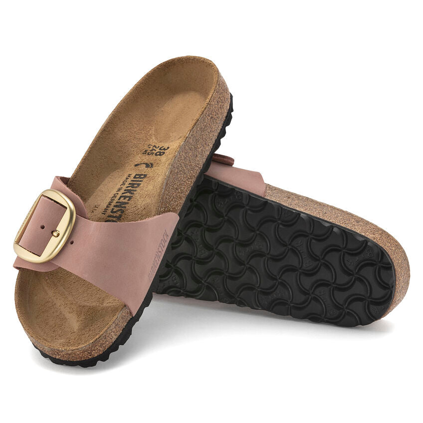 Birkenstock Womens Madrid Big Buckle Nubuck Leather Sandals - Medium/Narrow