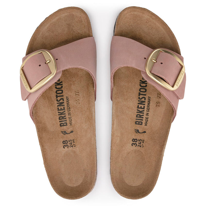 Birkenstock Womens Madrid Big Buckle Nubuck Leather Sandals - Medium/Narrow