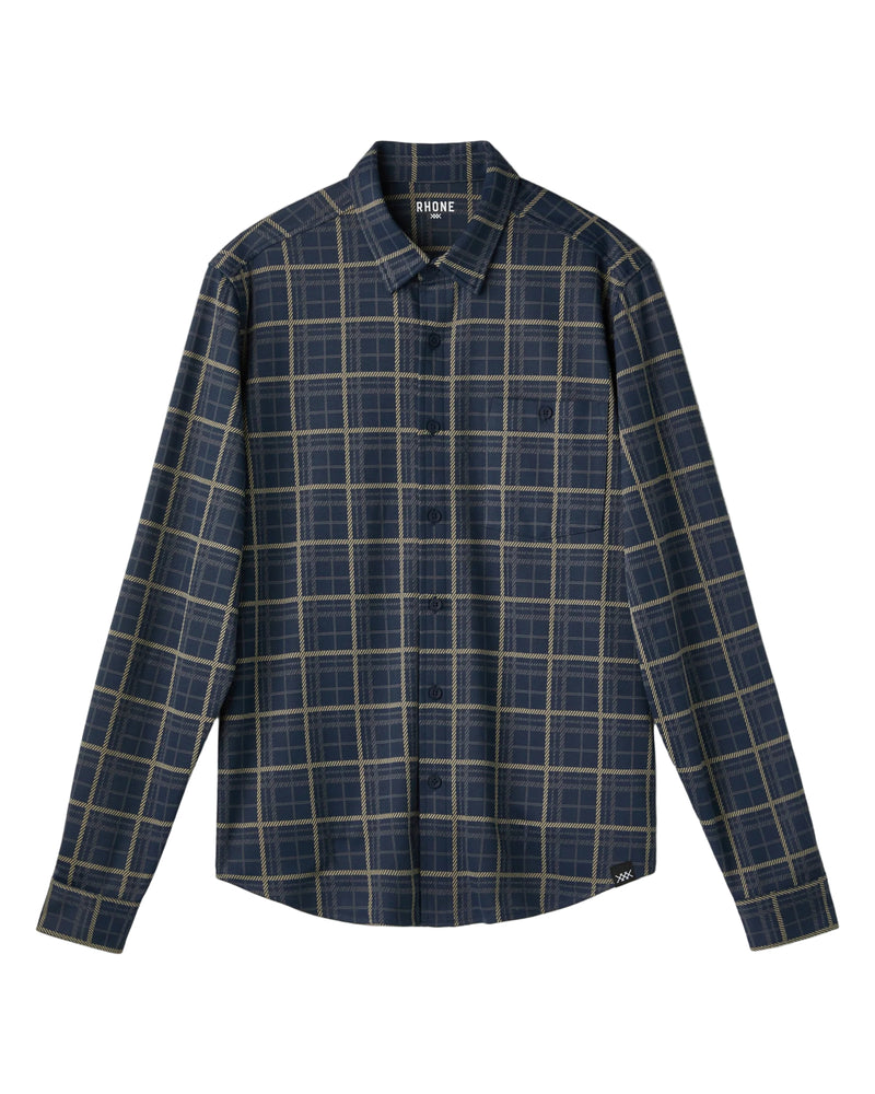 Rhone Mens Hardy Flannel Long Sleeve Shirt