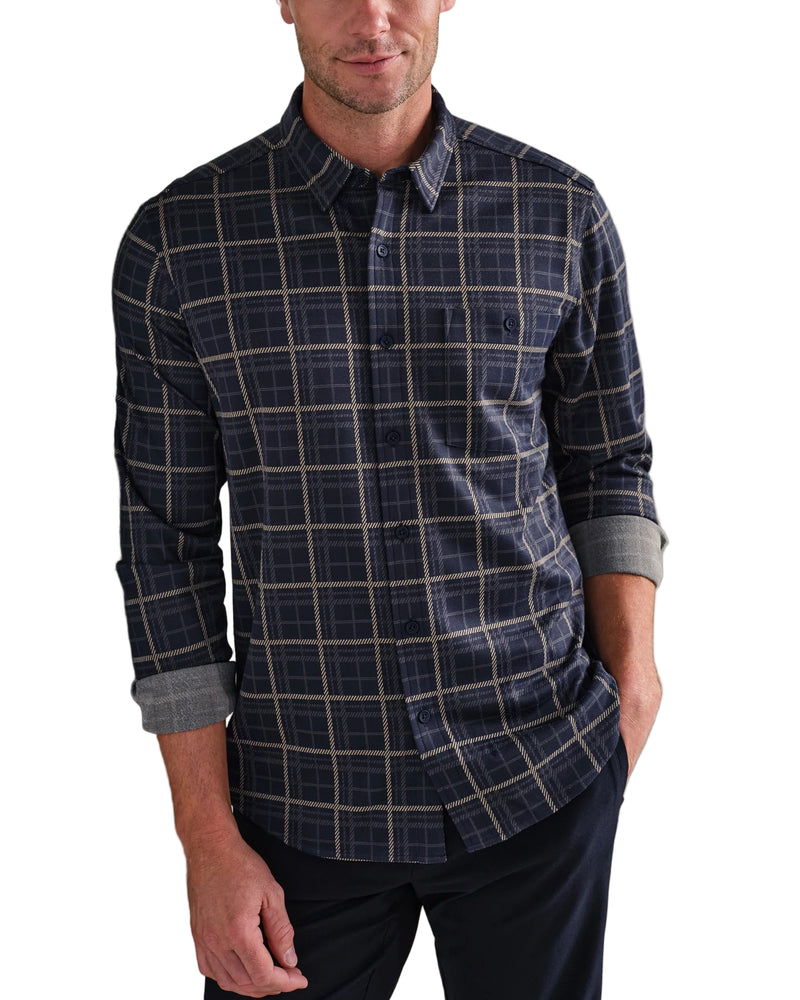 Rhone Mens Hardy Flannel Long Sleeve Shirt