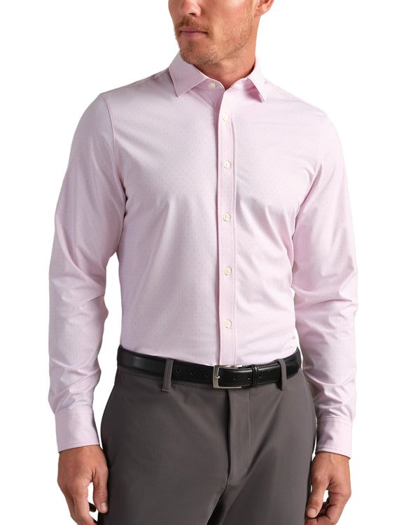 Rhone Mens Commuter Semi-Spread Collar Slim Fit Long Sleeve Shirt