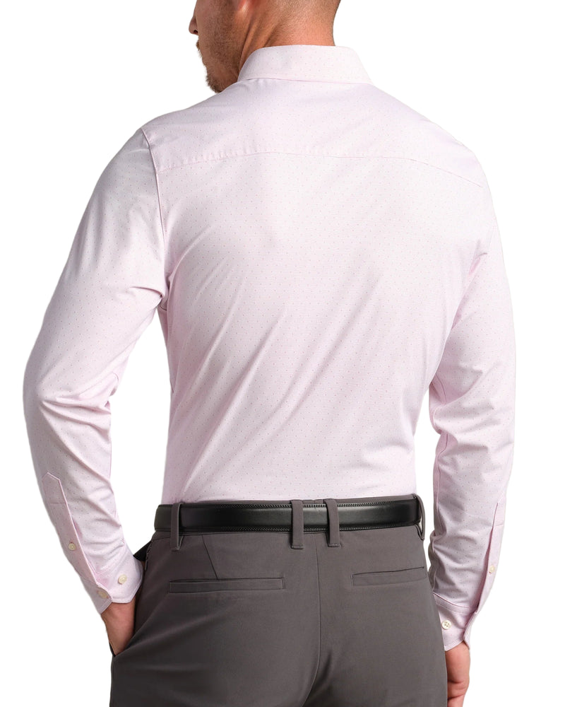Rhone Mens Commuter Semi-Spread Collar Slim Fit Long Sleeve Shirt
