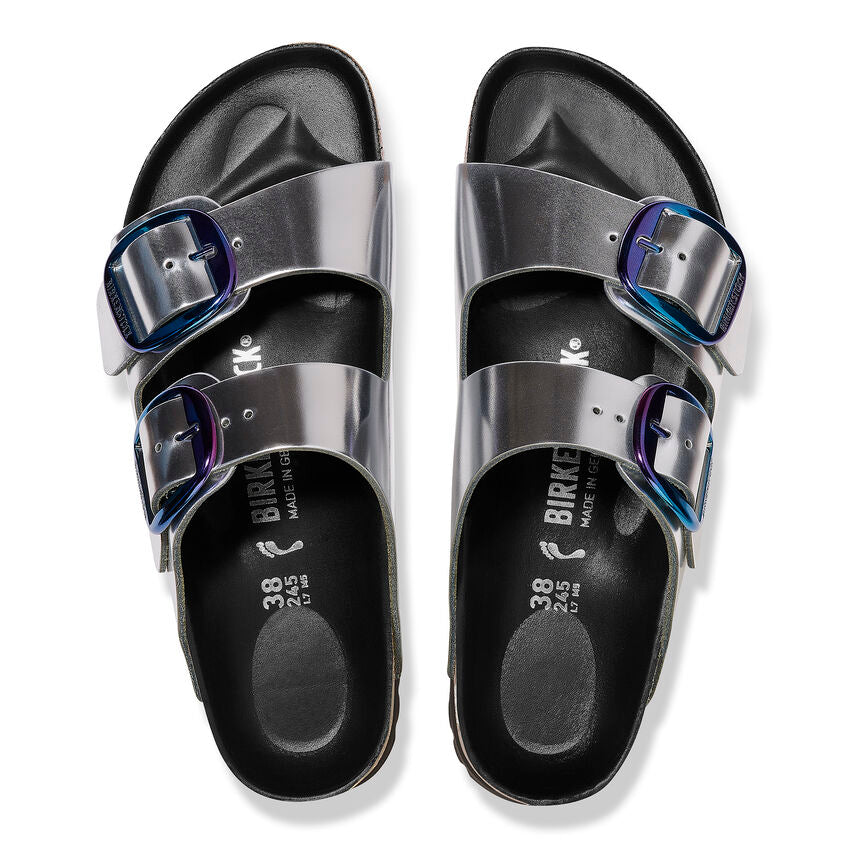 Birkenstock Womens Arizona Big Buckle Natural Leather Sandals - Medium/Narrow