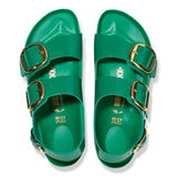 Birkenstock Womens Milano Big Buckle Natural Leather Patent Sandals - Medium/Narrow