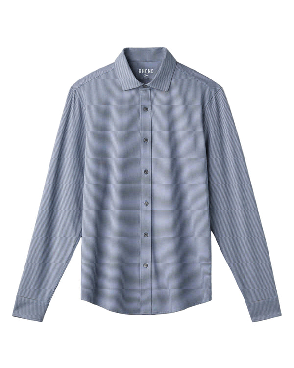 Rhone Mens Commuter Semi-Spread Collar Slim Fit Long Sleeve Shirt
