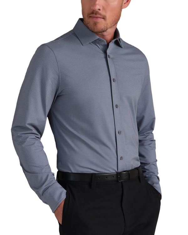 Rhone Mens Commuter Semi-Spread Collar Slim Fit Long Sleeve Shirt