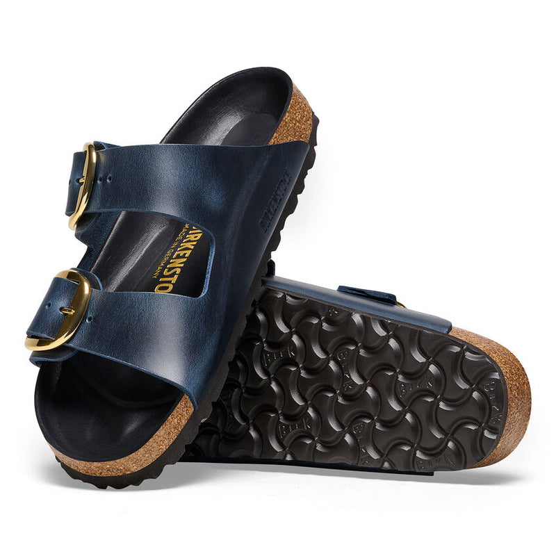 『ブARIZONA BIG BUCKLE FLAT SANDALS IN OILED LEATHER Arizona Big Buckle Oiled Leather Tobacco Brown | BIRKENSTOCK