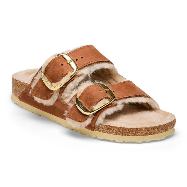 Birkenstock Womens Arizona Big Buckle Shearling Sandals - Regular/Wide