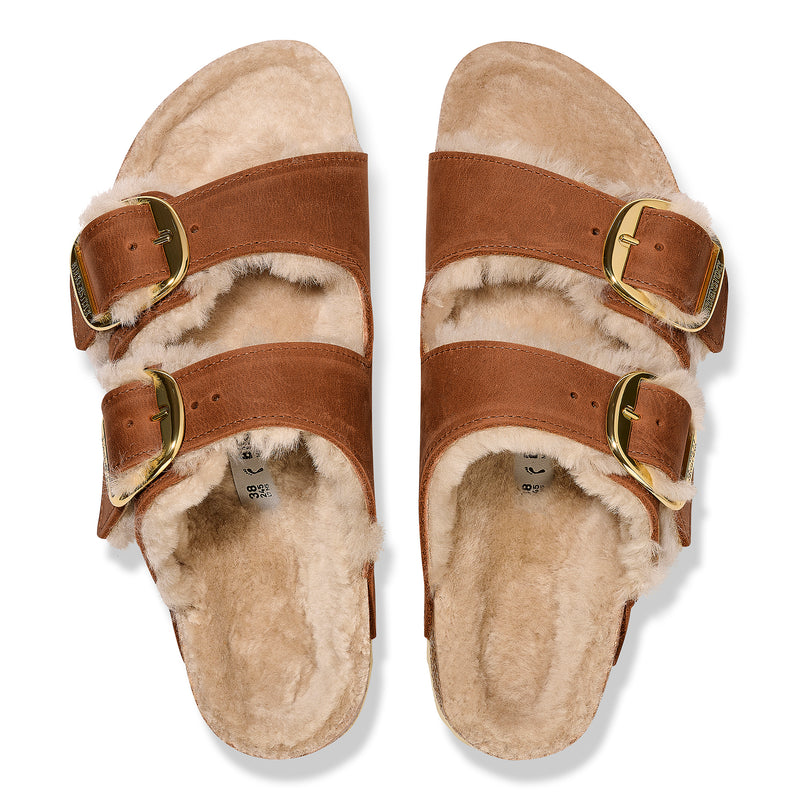 Birkenstock Womens Arizona Big Buckle Shearling Sandals - Regular/Wide