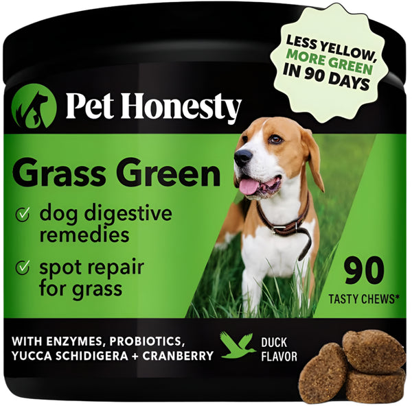 Pet Honesty Grass Green Chews For Dogs - Duck Flavor - 9.5 oz.