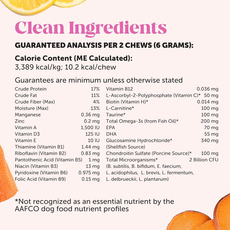 Pet Honesty Multivitamin Max Strength Chews For Dogs - Salmon Flavor - 90 Count