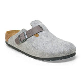 Birkenstock Boston Natural Leather/Felt Clogs - Medium/Narrow