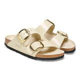 Birkenstock Womens Arizona Big Buckle Natural Leather Patent Sandals - Medium/Narrow