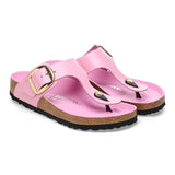 Birkenstock Womens Gizeh Big Buckle Natural Leather Patent Sandals - Regular/Wide