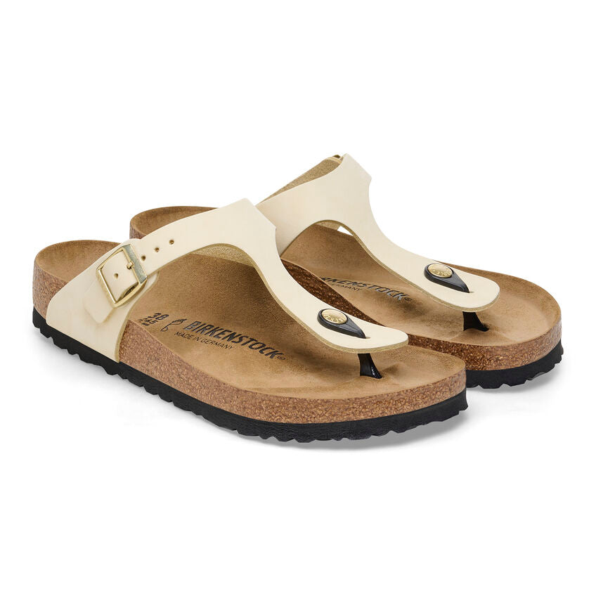 Birkenstock Womens Gizeh Nubuck Leather Sandals - Regular/Wide